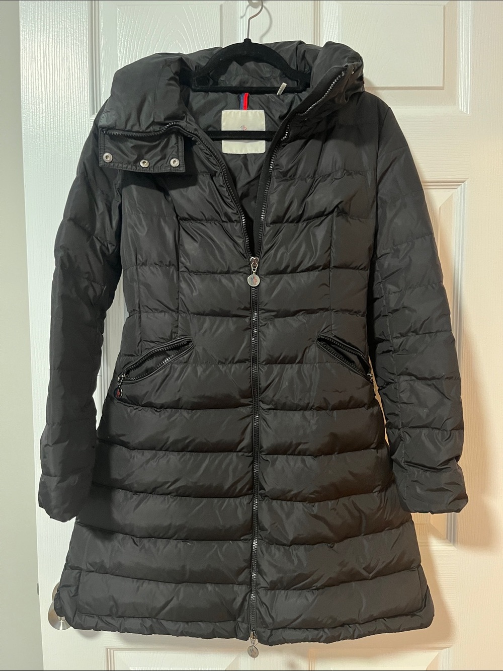 MONCLER Women’s Black Quilted Hooded Puffer Coat